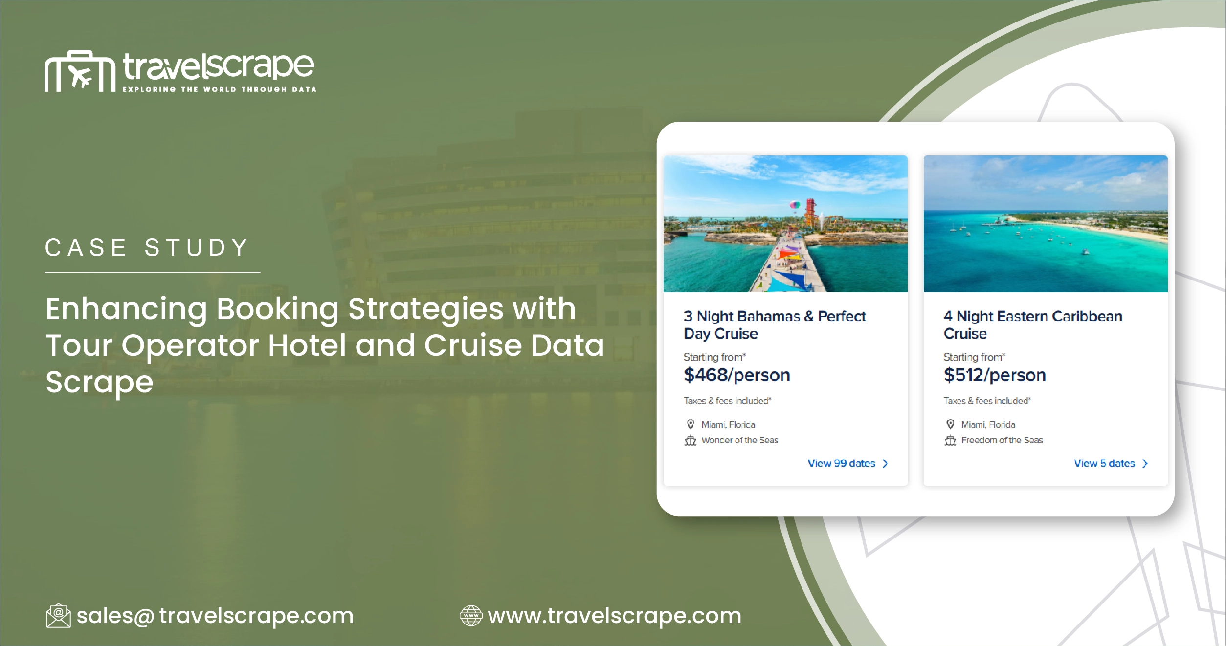 Tour Operator Hotel and Cruise Data Scrape for Booking Strategies